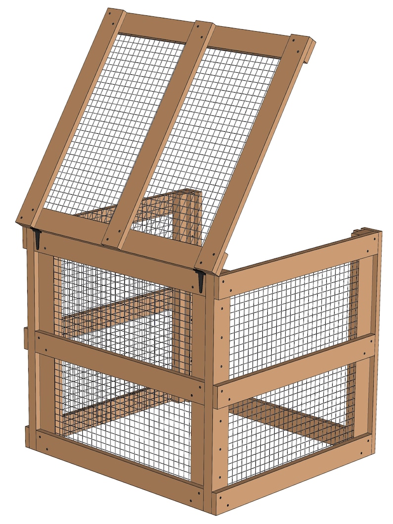 Compost Bin Plans & Assembly Instructions Comes With Cut Etsy