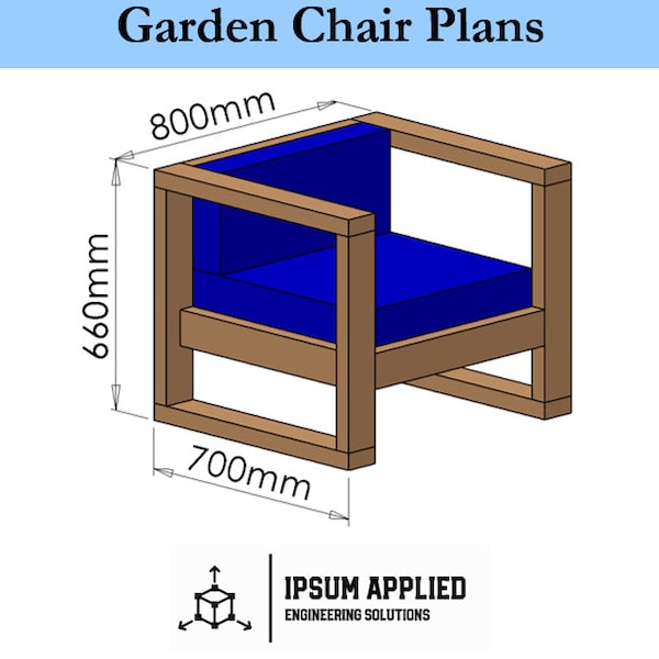 Garden Chair Plans & Assembly Instructions - Comes with Cut List and Step-by-Step Guide - Outdoor Furniture