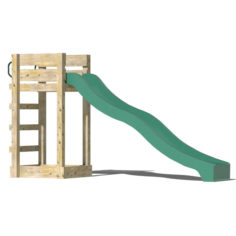 Climbing Frame With Slide and Wooden Climbers Plans & Assembly
