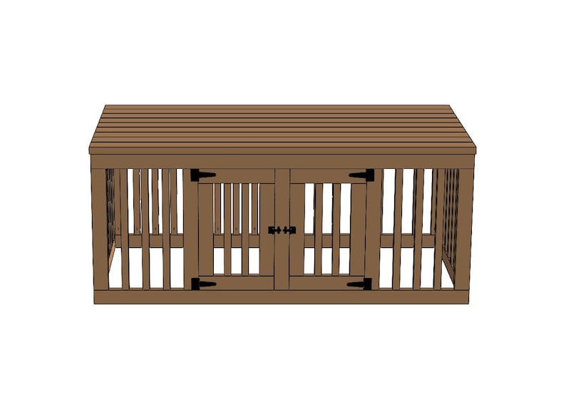 Extra Large Double Dog Kennel Plans & Assembly Instructions Comes With