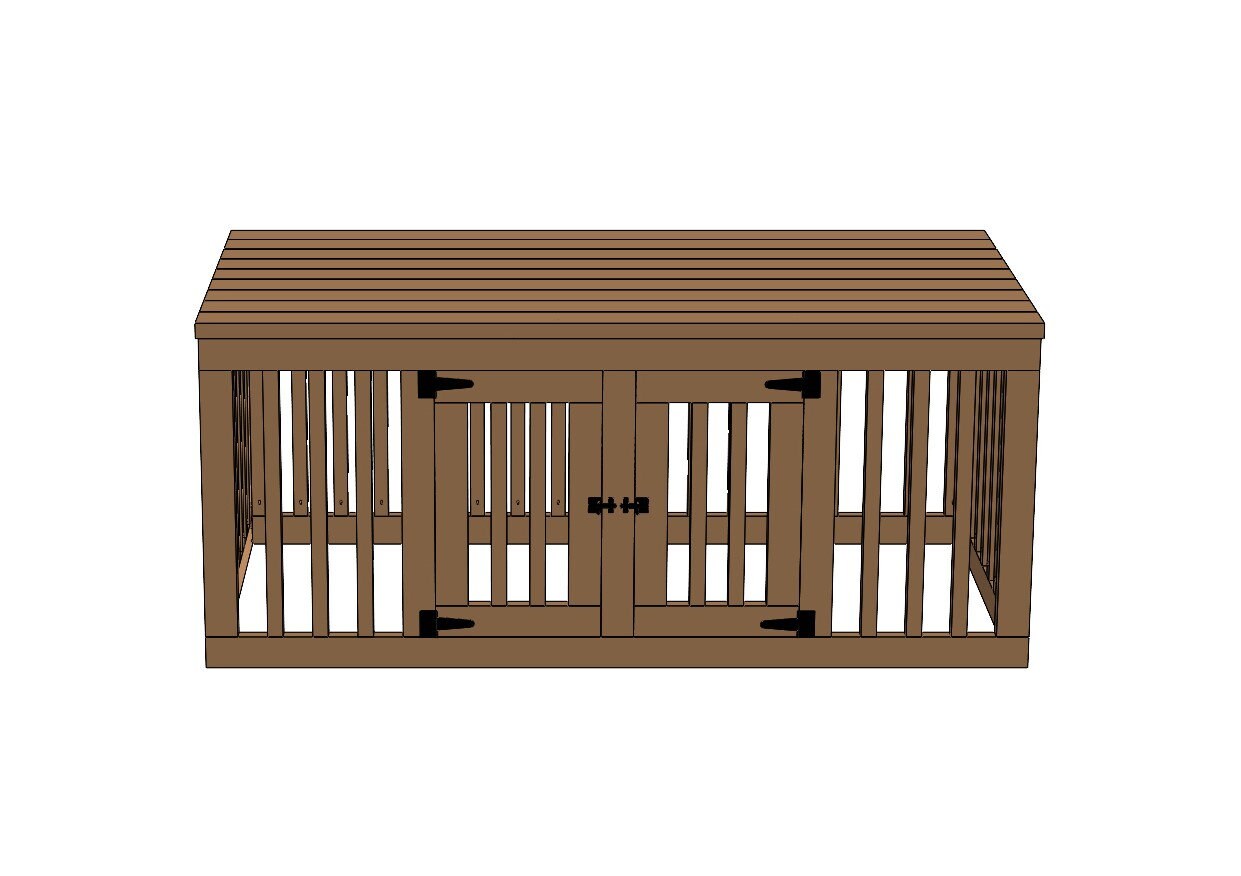 Extra Large Double Dog Kennel Plans & Assembly Instructions Comes With