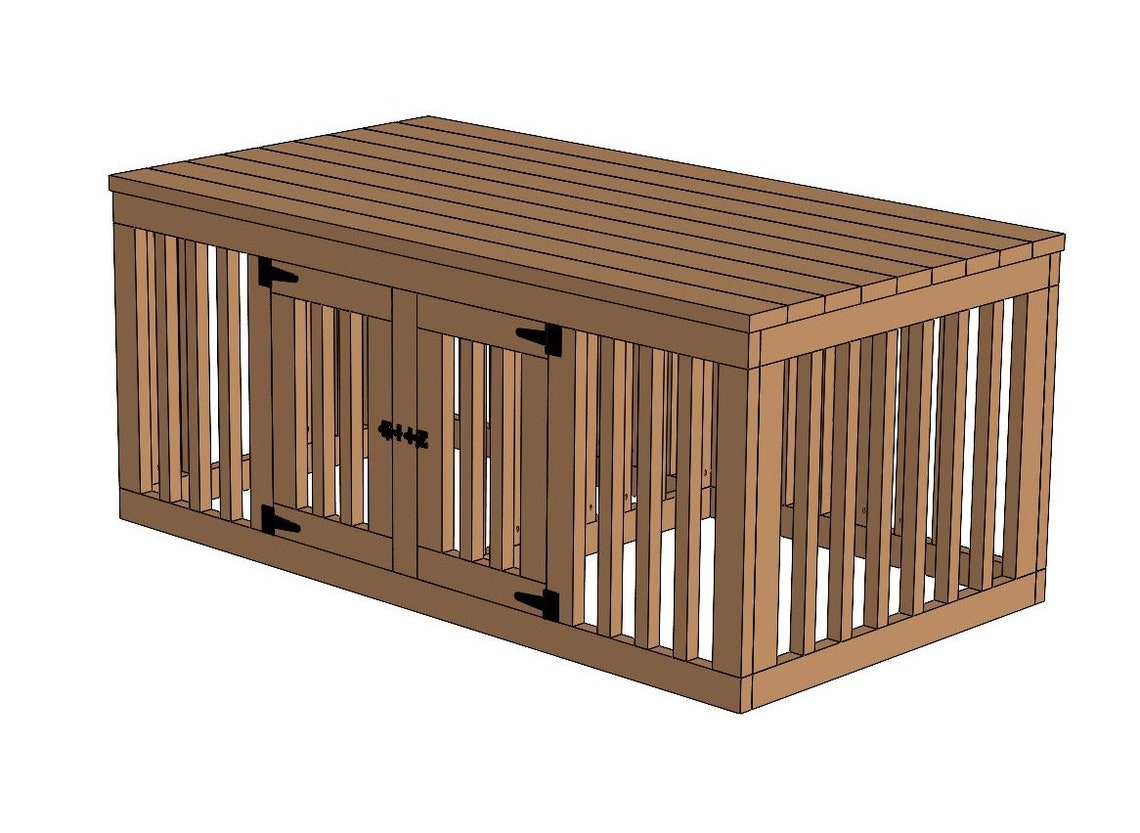 Extra Large Double Dog Kennel Plans & Assembly Instructions Comes With