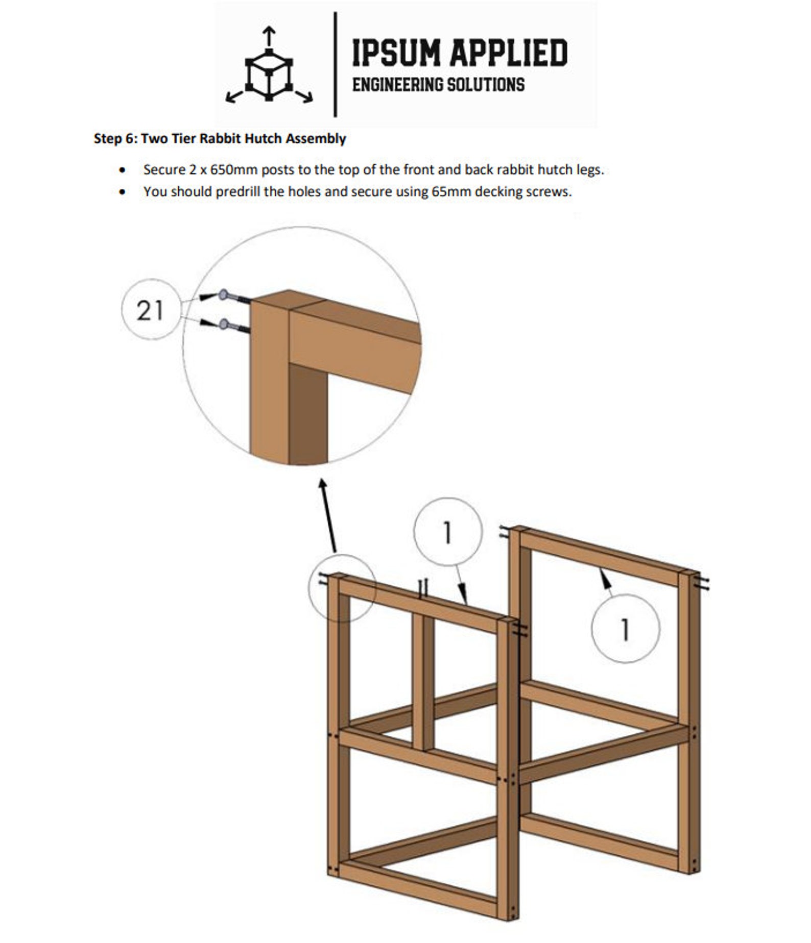 Two Tier Rabbit / Guinea Pig Hutch Plans & Assembly Etsy UK