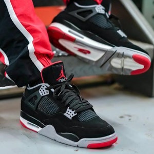 Custom Air Jordan Retro 4 Bred Mens 