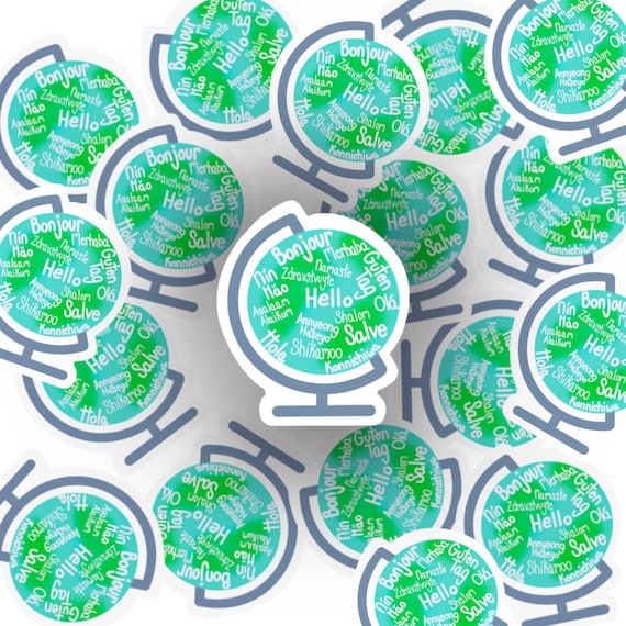 ESL Teacher Sticker - Hello Globe
