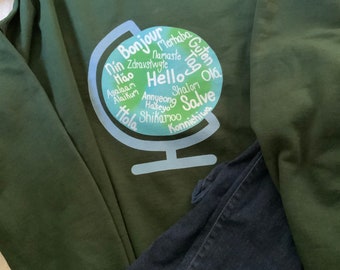 ESL Teacher Sweatshirt - Hello Globe
