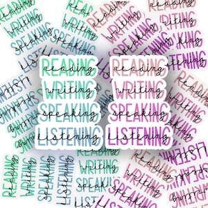 ESL Teacher Sticker Reading Writing Speaking Listening