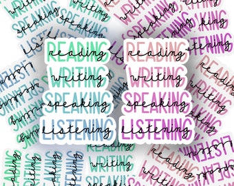 ESL Teacher Sticker Reading Writing Speaking Listening
