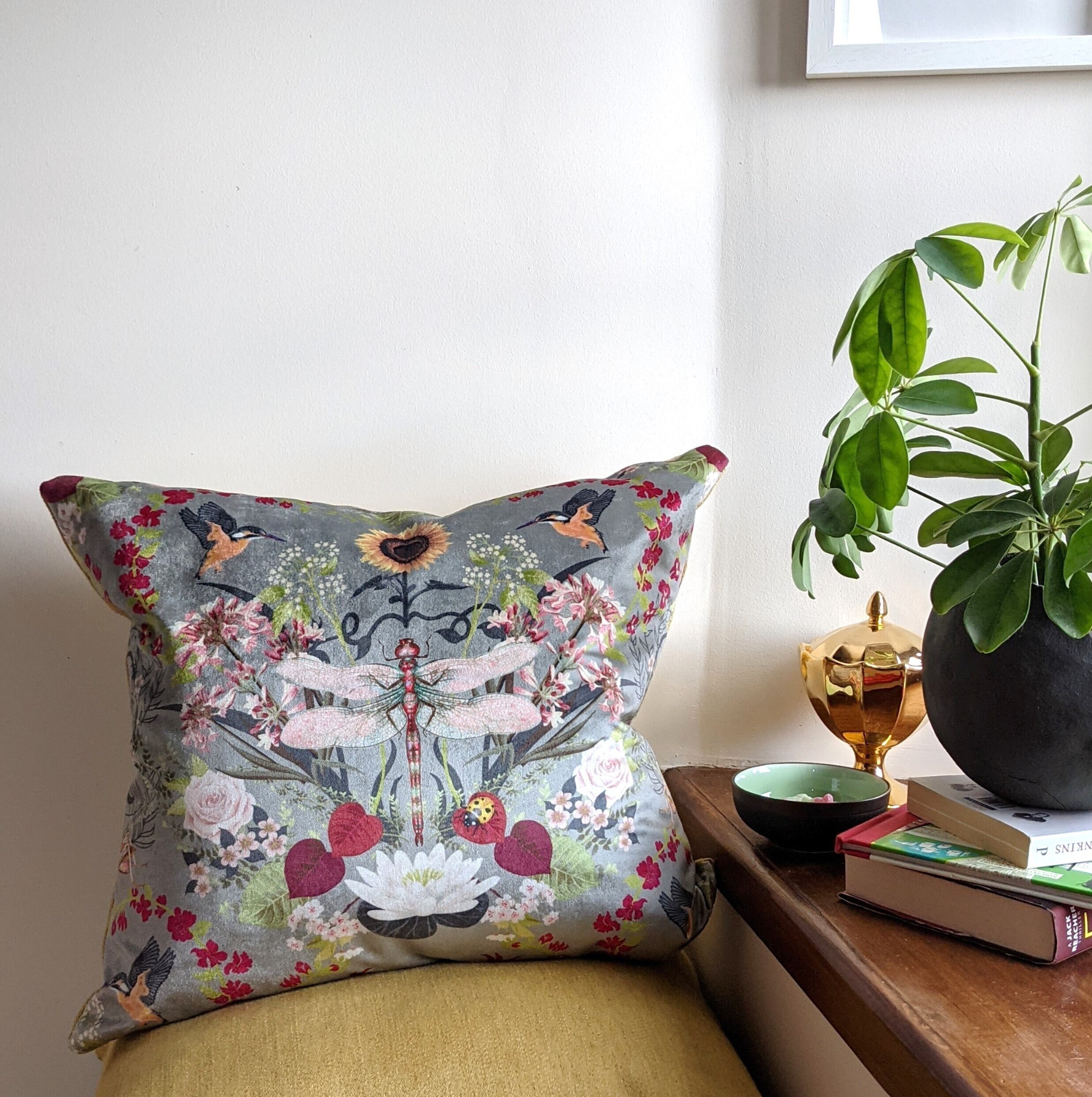 Hand made cushion with feather pad cushion cover Becca Who Etsy