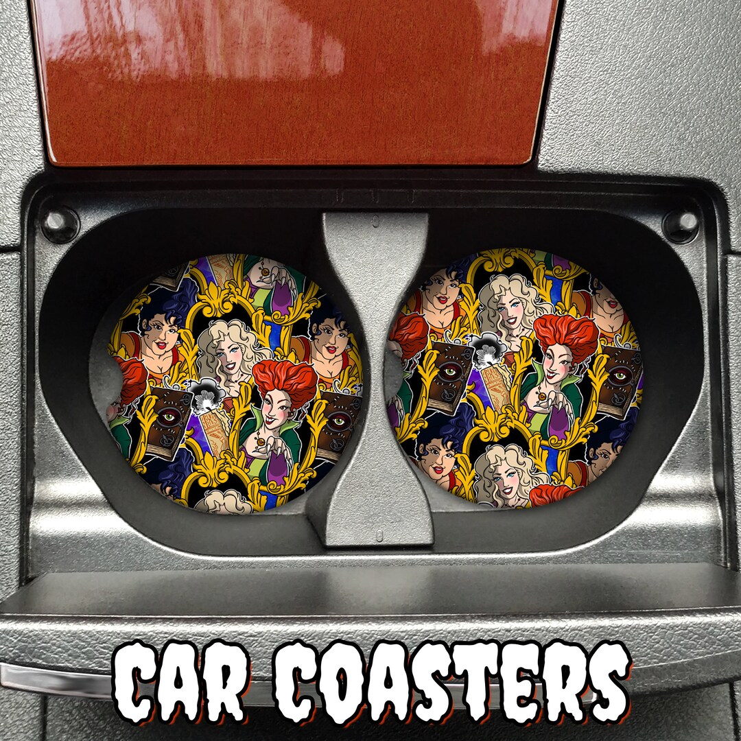 Sanderson Sisters Reusable Rubber Car Coasters Halloween Etsy
