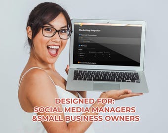 Marketing Snapshot — Notion Template for Store Owners & Social Media Managers