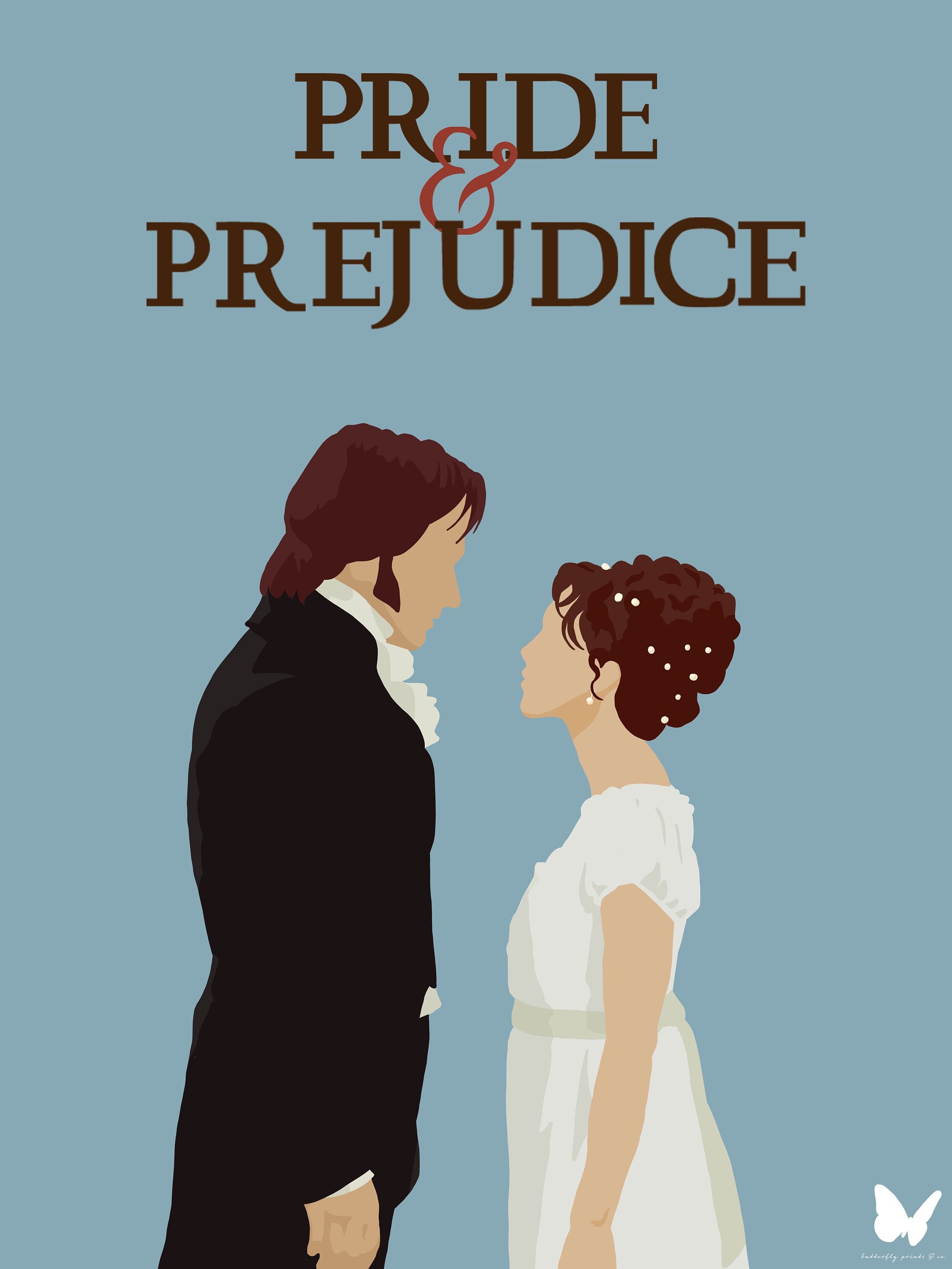 Pride and Prejudice Minimalist Poster Digital Download