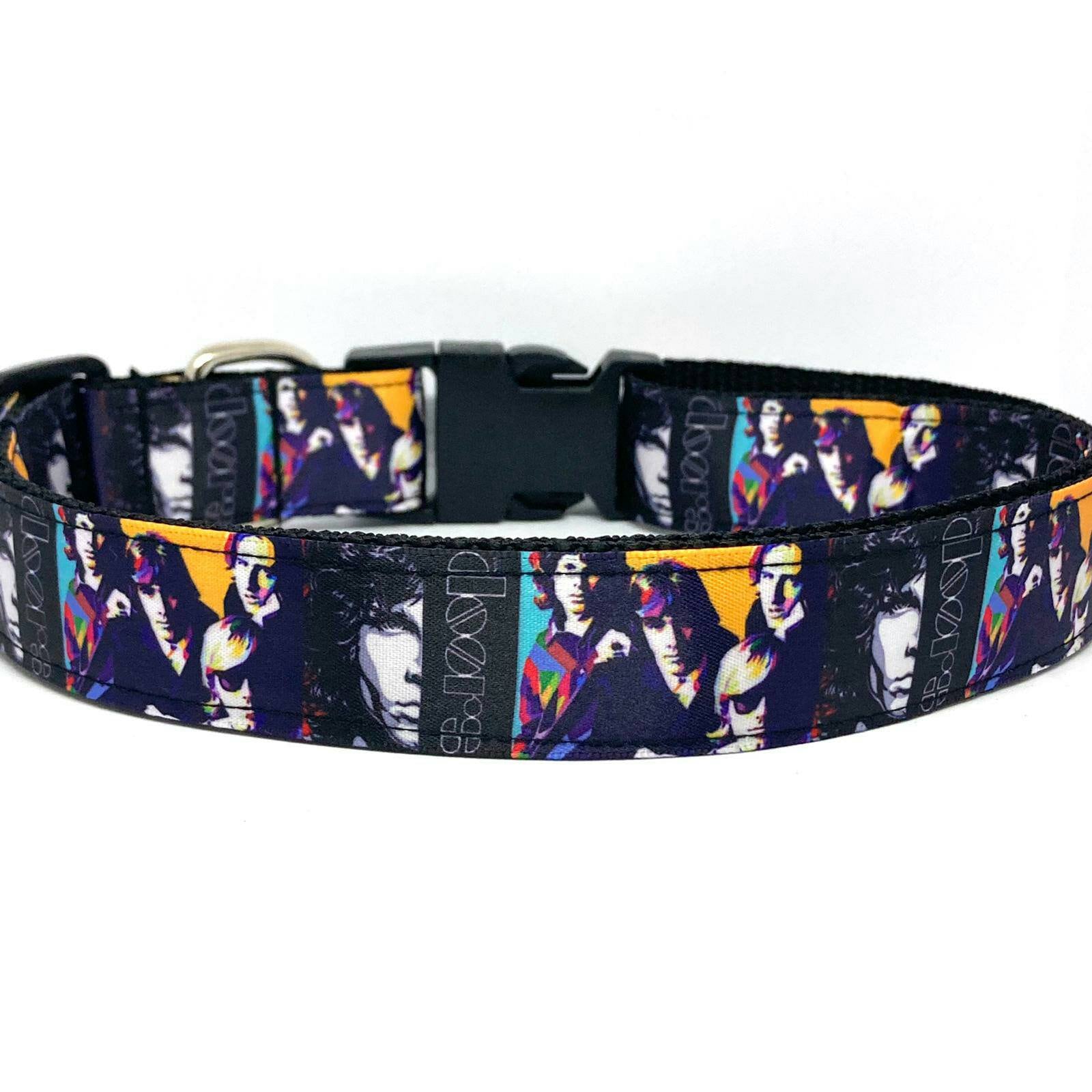 Rock band Dog Collar and Matching Lead music themed Floral Etsy