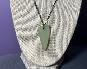 Light Green Seaglass Pendant Necklace Pendant Made with Seaglass from Maryland