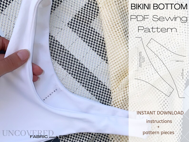 Pdf Sewing Pattern Bikini Bottom Pattern Digital Instant Etsy