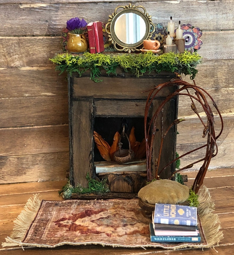 Faerie House Fireplace, Chair and Rug Set, Boho - Etsy