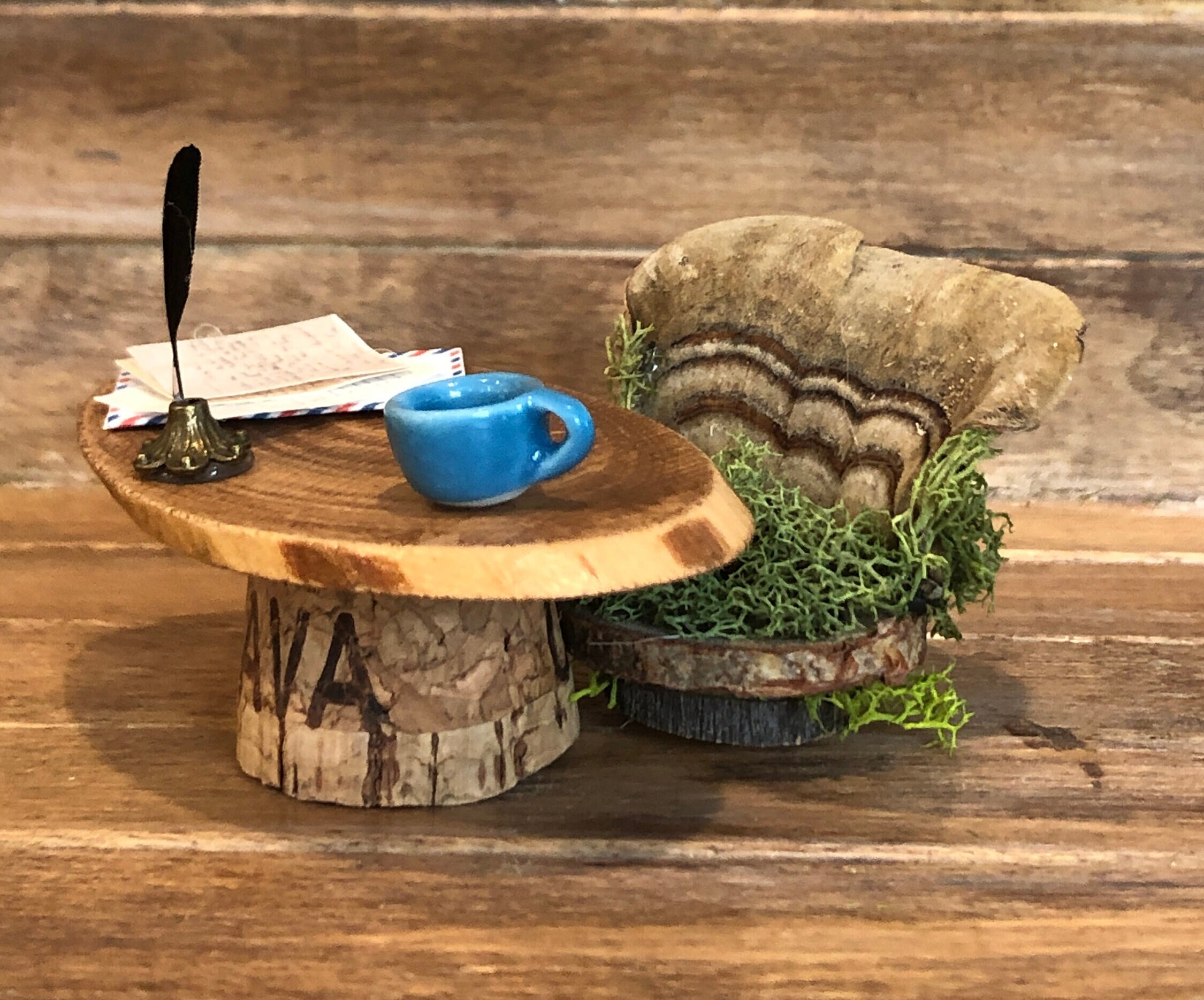 Faerie Desk With Inkwell Quill and Papers Etsy