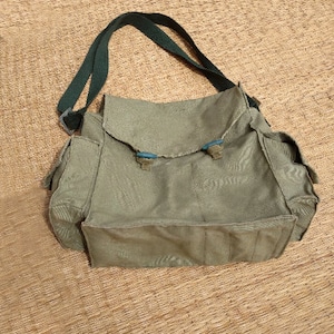 Vintage Military Cross Body Bag ,Military bag ,Authentic Bulgarian Army Gas Mask Bag, Canvas Shoulder Bag ,Retro Accessory