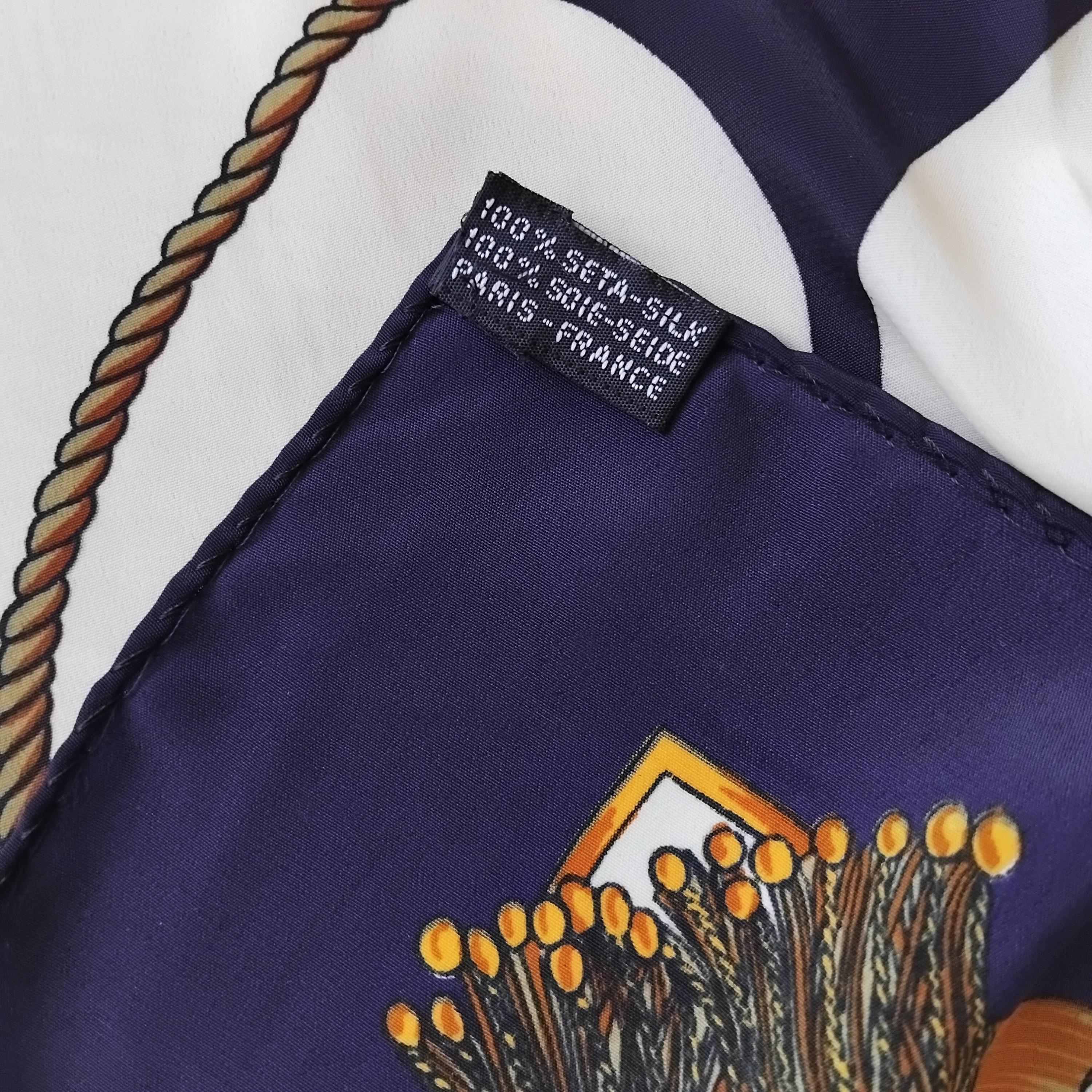 Vintage Cartier Silk Scarf: Equestrian Logo Print, Made in France