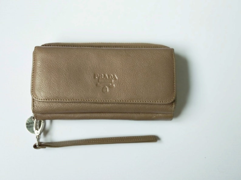 Vintage Prada Zip Around Wallet prada Genuine Leather Wallet - Etsy Denmark