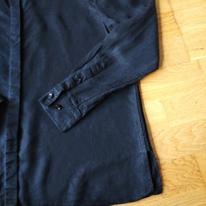 Acne Studios Women's Vintage Button Down Shirt Long Sleeves, Women Black Shirt image 9