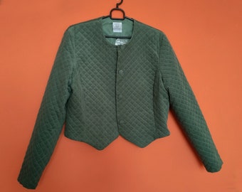 Vintage Laura Ashley Cropped Jacket, 80s Cropped Jacket, Quilted Women’s Jacket