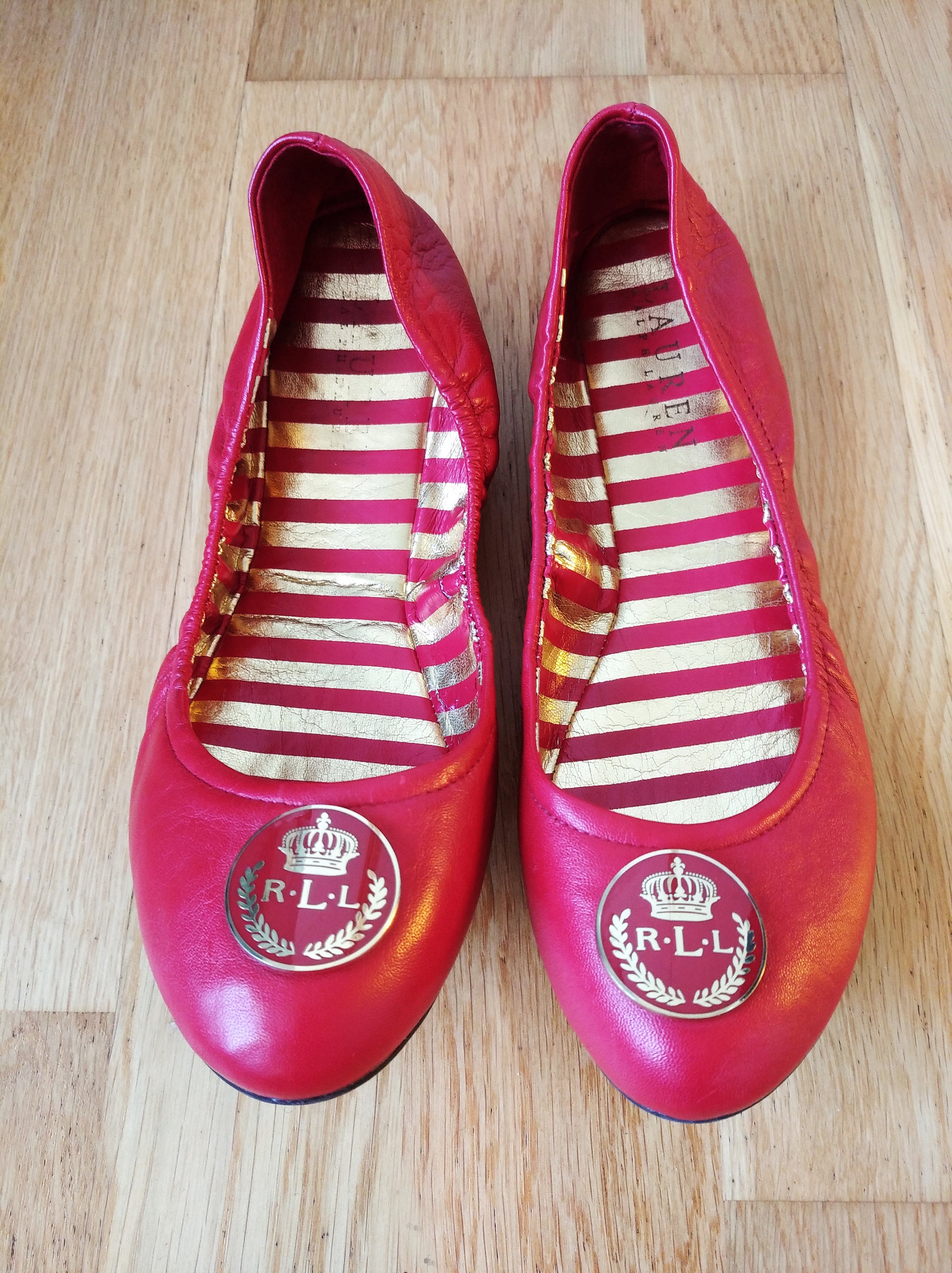 Lauren Ralph Lauren Jayna Nappa Leather Driver Ballet Flats