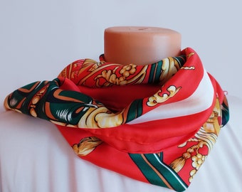 JORELE Vintage Silk Scarf: Made in France, Nautical Print - Etsy