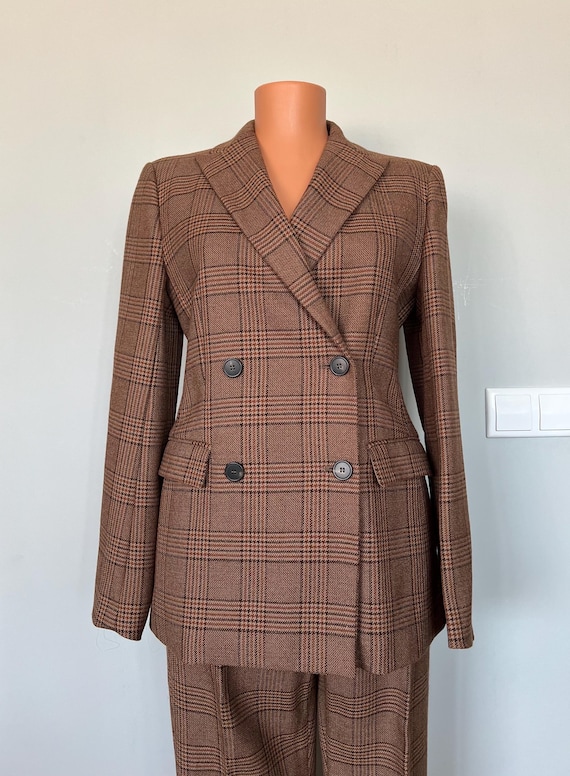 Weekend Max Mara, Weekend Max Mara | Virgin Wool Plaid Suit Set | Women’s US 6 | Tailored Two-Piece