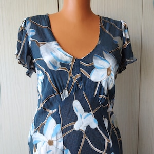 Vintage TONE BAKER  Stretch Silk Dress Double- Sided ,Summer Dress