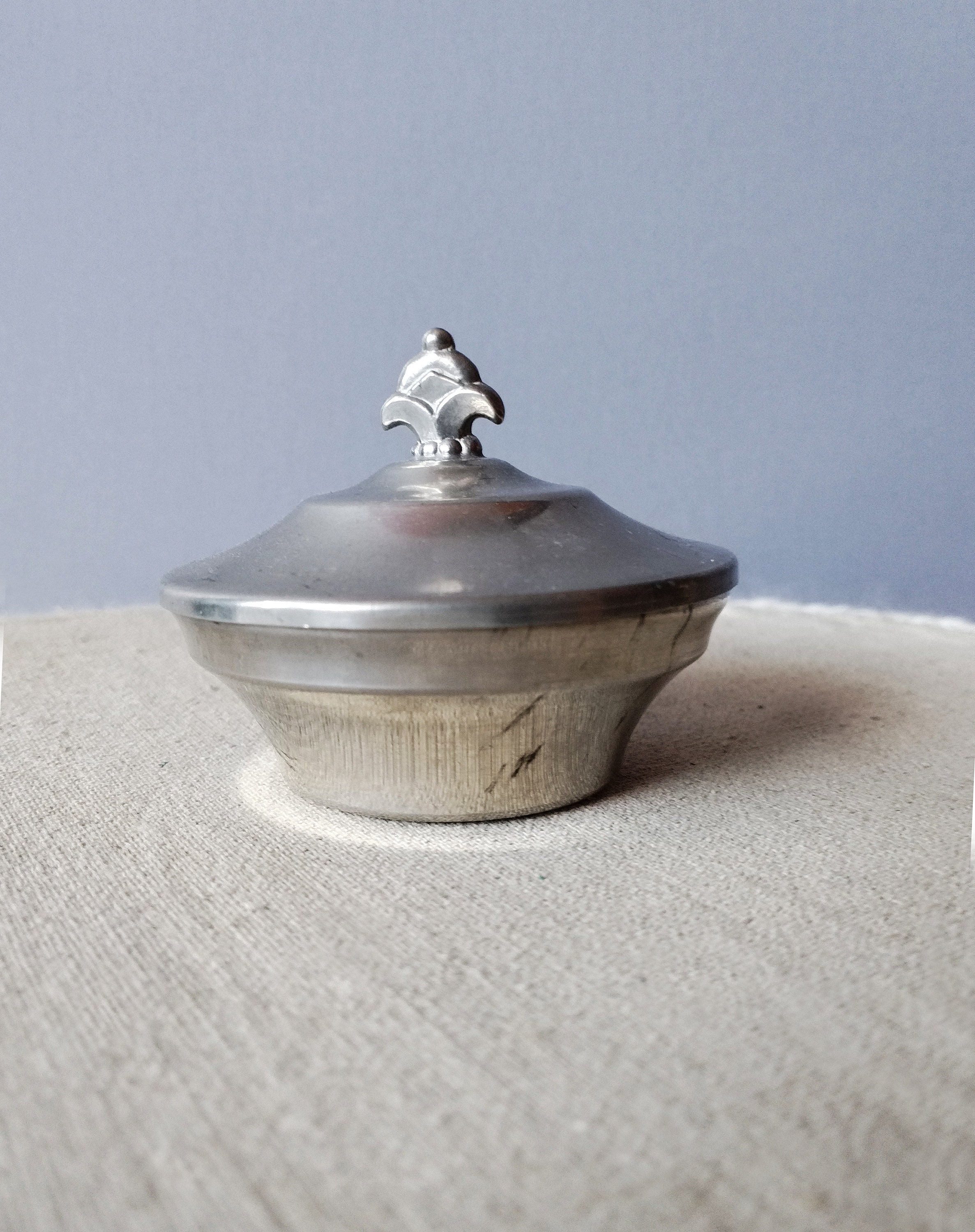 Vintage Art Deco Pewter Bowl Svenskt Tenn,Bowl  With Lid Made in Sweden,Collectible bowl