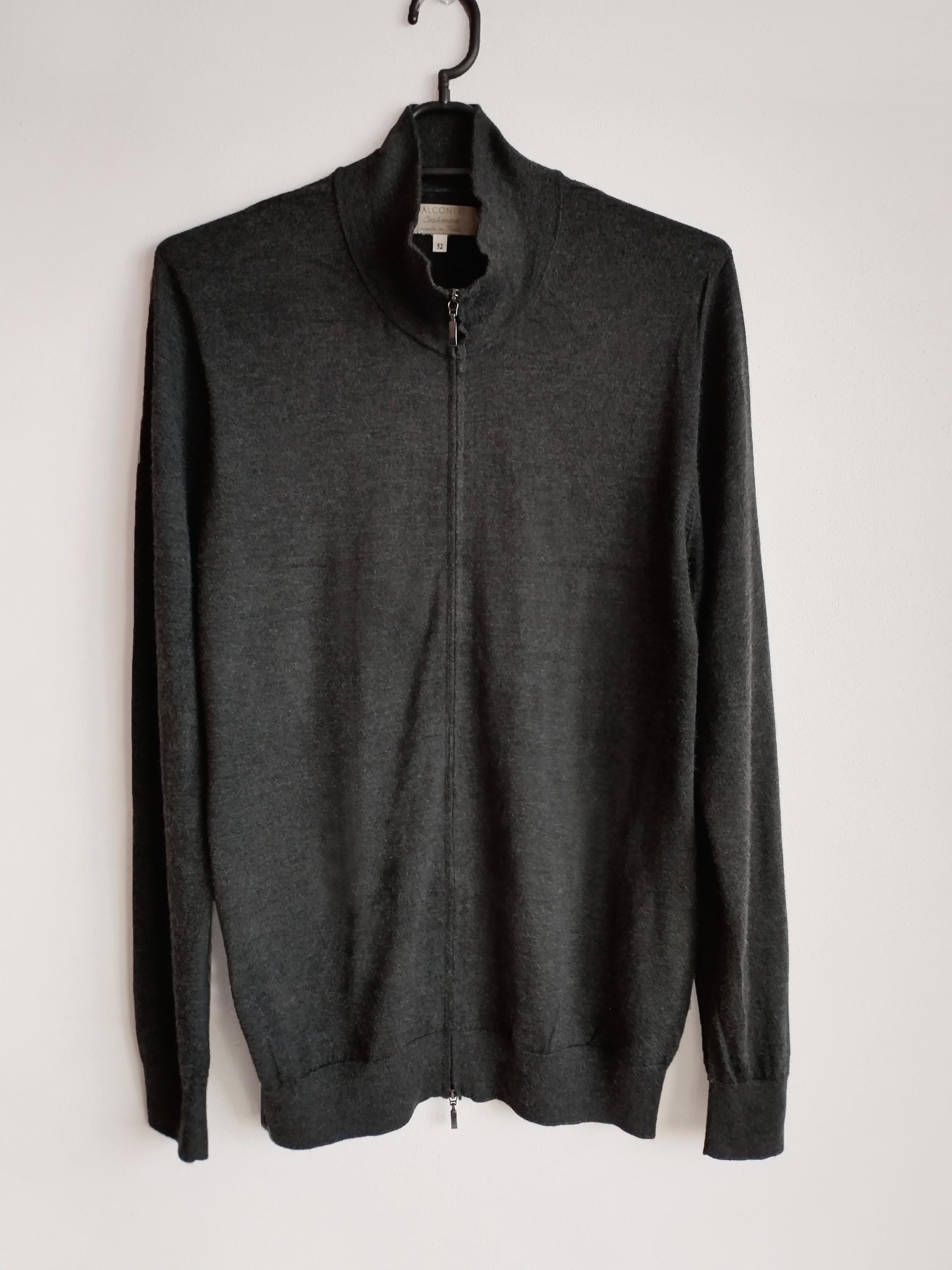 Falconeri Cashmere Full-zip Cardigan - Men's Fine-knit Grey