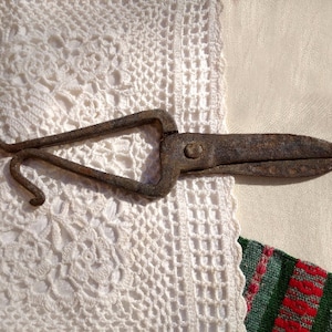 Vintage Primitive Hand-Forged Iron Scissors,Old Scissors ,Antique iron scissors,Handmade scissors,Rustic decor,Collectible scissors