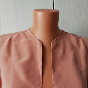 Vintage ZARA WOMAN Silk Blouse: Long Sleeve Shirt, Size M