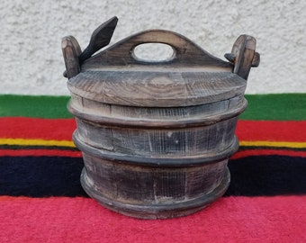 Vintage Swedish Handmade Wooden Box ,Wooden Trinket Box,  Folk Art Antique Swedish  Wood Box