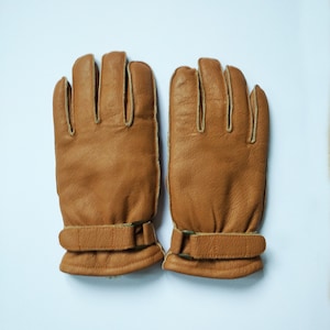 Vintage Man Warm Sleek Cozy Fur Lined Winter Gloves ,Fur Mittens