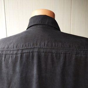 Acne Studios Women's Vintage Button Down Shirt Long Sleeves, Women Black Shirt image 6