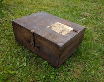 Vintage wooden chest, Old Storage box ,Old Wooden Box ,Wood Container, Rustic Storage Box, Home Décor
