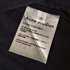 Acne Studios Women's Vintage Button Down Shirt Long Sleeves, Women Black Shirt image 10
