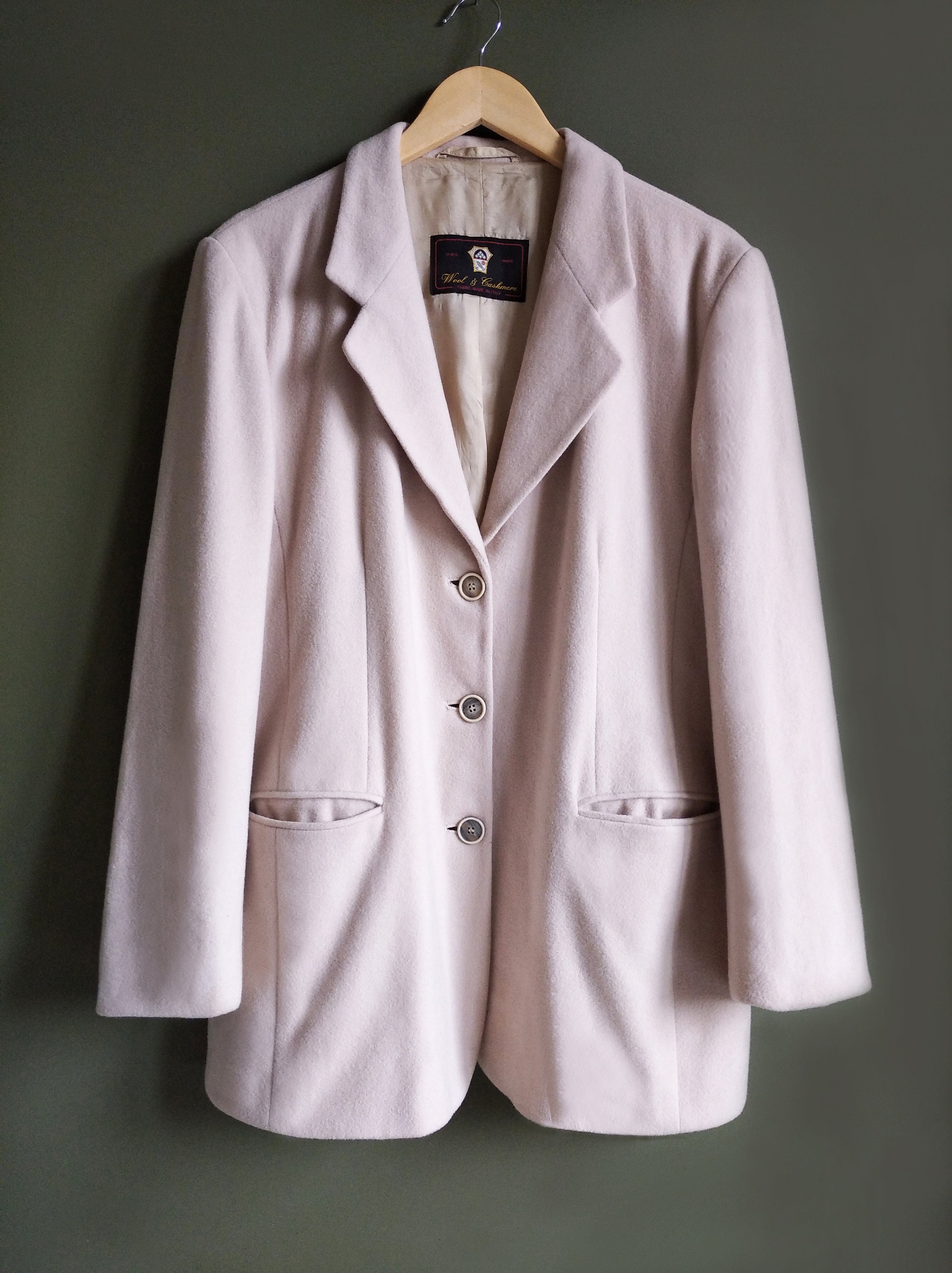 Vintage Gabriela Benelli Wool Cashmere Blazer - Made in Italy - Etsy