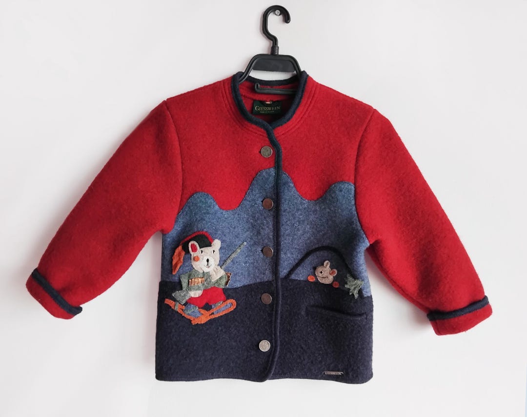 【GIESSWEIN】チロリアン wool jacket Giesswein Tyrolean Sky Blue Wool Jacket - S/M | Reign Vintage