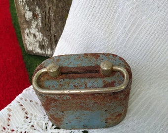 Vintage Metal Piggy Bank: Rustic Coin Box, Bulgarian Decor