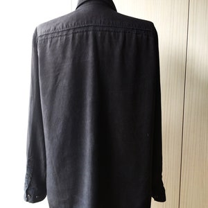 Acne Studios Women's Vintage Button Down Shirt Long Sleeves, Women Black Shirt image 5