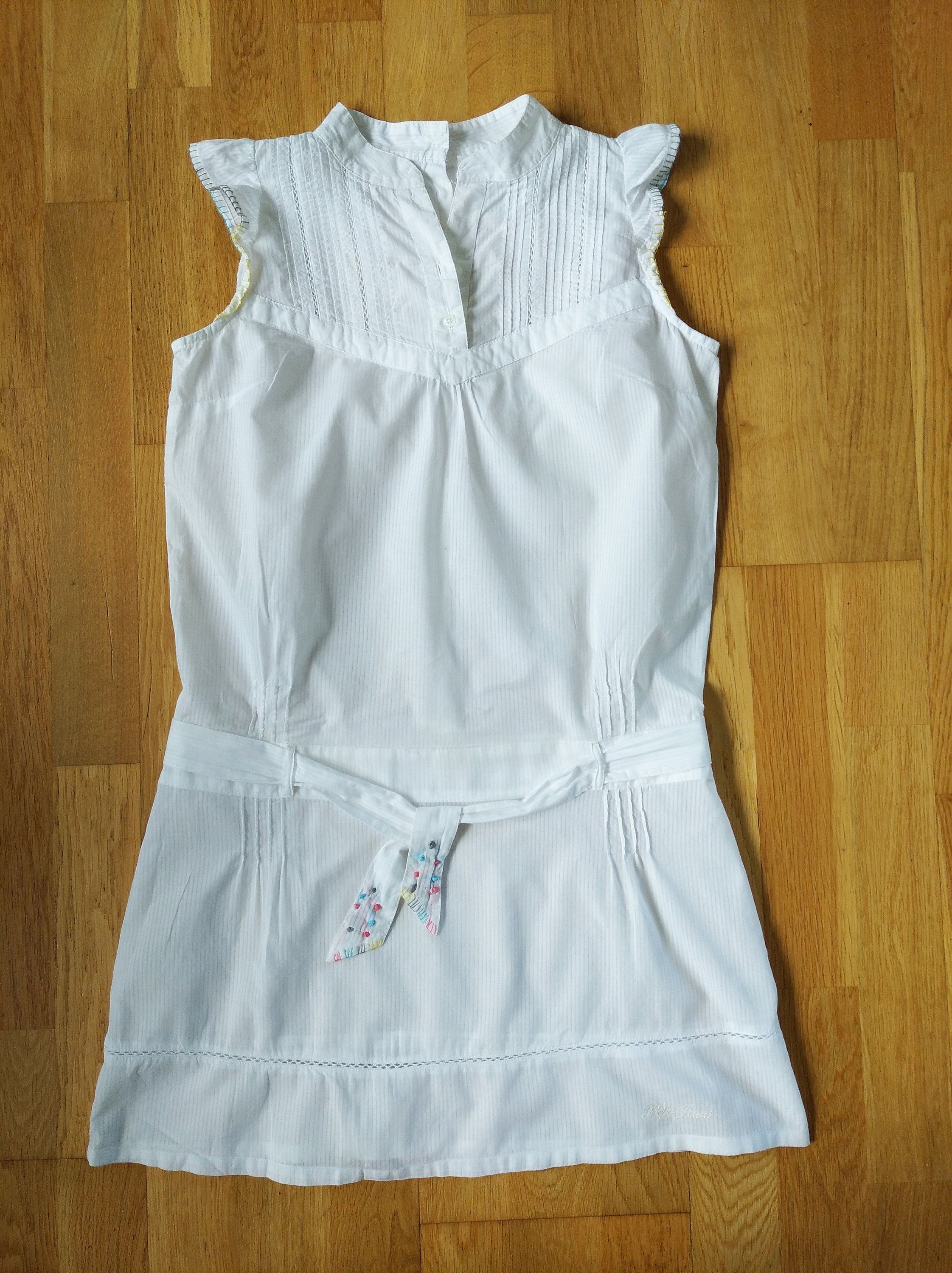 Robe Tunique Pepe Jeans Femme - Taille Small - 100% Polyester - Couleurs Bleu, Jaune, Mauve - Occasion Excellent état