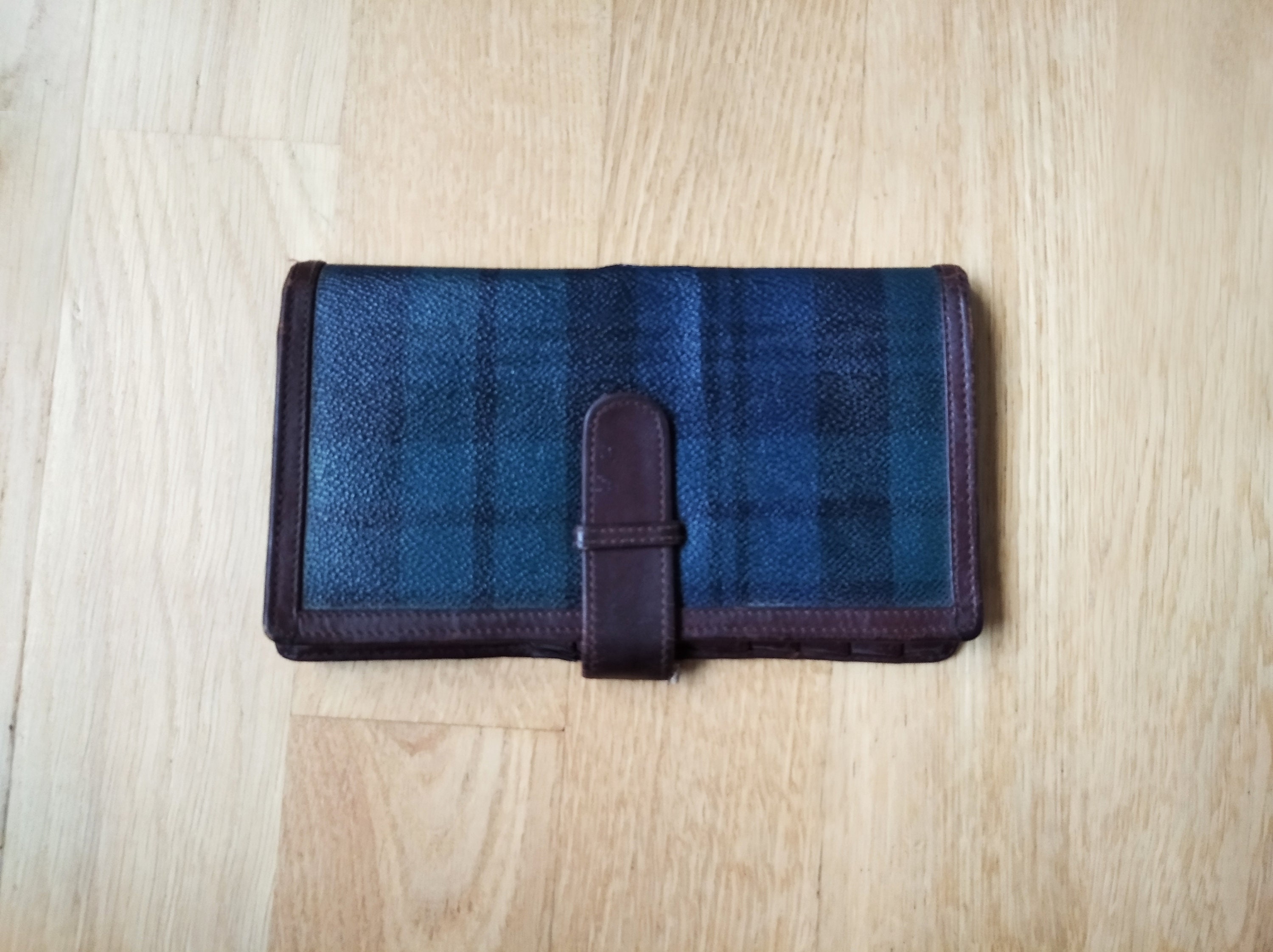 Unisex Plaid PU Leather Card Holders