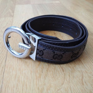 Vintage Faux Leather Belt: Unisex Design, Metal Buckle