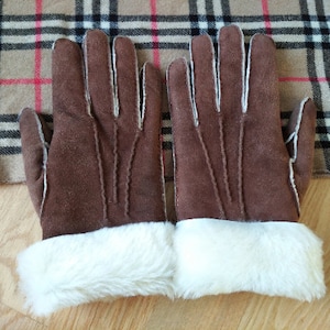 女性用 暖かくてなめらかで心地よいファー裏地付き冬用手袋、ファーミトン