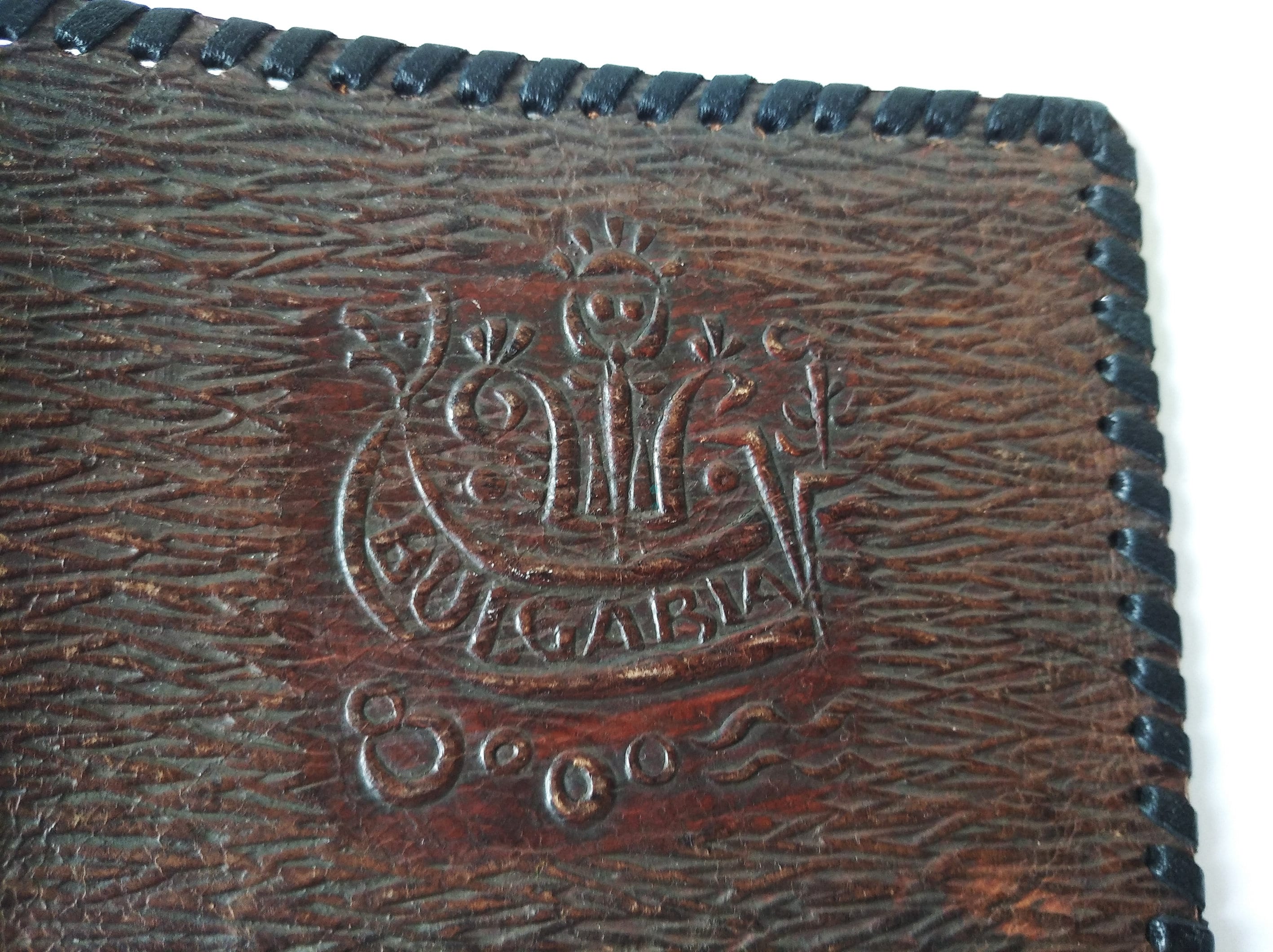 Vintage Genuine Embossed Leather Wallet ,genuine Brown