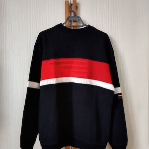 Vintage Carlo Colucci Men&#39;s Sweater ,Coloured Knit Sweater, Retro Pullover 1990s Jumper