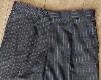 Vintage Corneliani Classic Trousers | Wool Pinstripe Pants